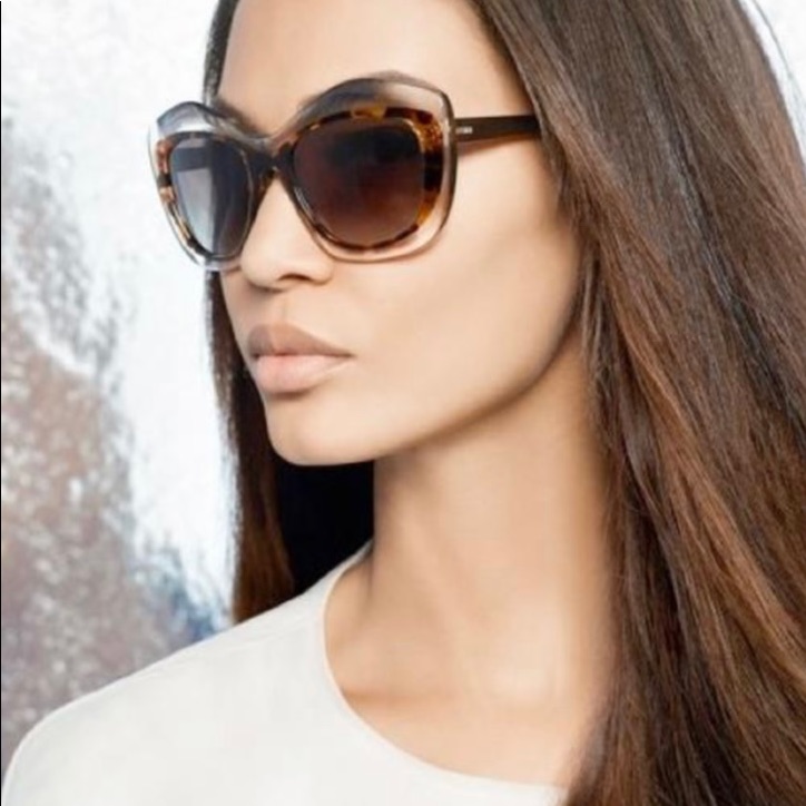Fendi Butterfly Crystal/ Honey Havana Sunglasses